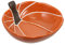 CLISPEED 1 Plato en Forma de Calabaza de Halloween, Vajilla de Cerámica para Desayuno, Amarillo, 15 x 15 x 4.5 cm