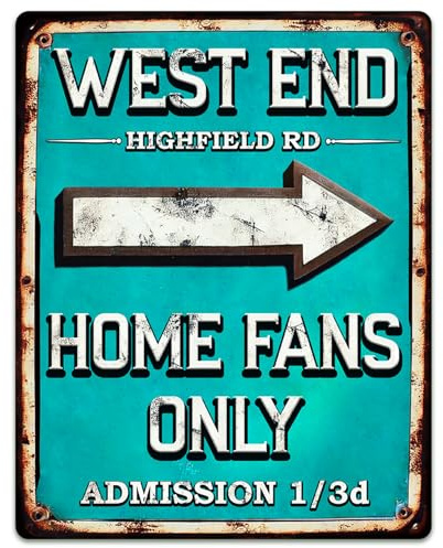 Coventry Metal Wall Sign, Home Fan Vintage Retro Football Club Plaque, Match Day Keepsake, Man Cave Home Bar Decor Birthday Father's Day Gift - HF20