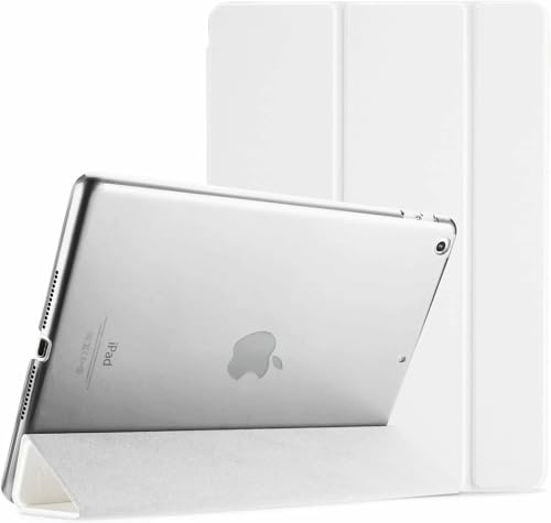 Case For iPad Air 3rd Generation(2019) Air3 & iPad Pro 10.5-inch(2017) Pro10.5-Slim Lightweight, Shell Stand Cover With Translucent Frosted Back Protector For iPad 10.5(Auto Wake/Sleep) (White)