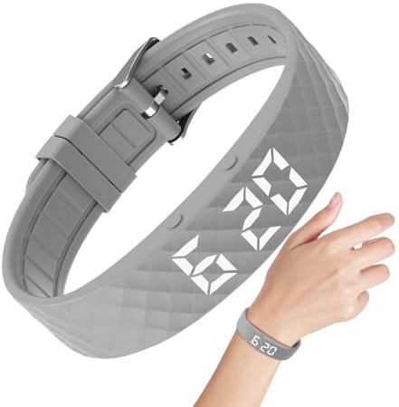 dzqad Alarmarmband Für Personen Mit Tiefem Schlaf | Tragbare Uhr Leiser Timer | Vibration Einstellbarer Wecker Armband,Für Frauen, Männer, Erwachsene, Mädchen, Kinder, Senioren Und Ältere Menschen