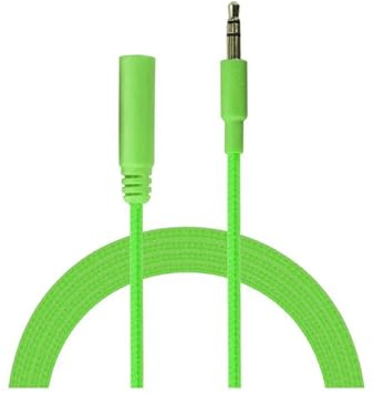 LockMingle 3.5mm AUX Audio Extension Cable 1m – Braided Stereo Jack, Male to Female, Durable Headphone Aux Extender Wire Green