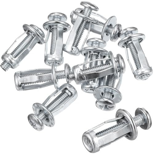 OSALADI 10 Stück Metall Hohlraumdübel aus Edelstahl und Verzinktem Stahl 4X20mm Hohltüranker mit Spiralgewinde für Stabile Befestigung an Aluminiumblech Stahlrohr und Eisenblech