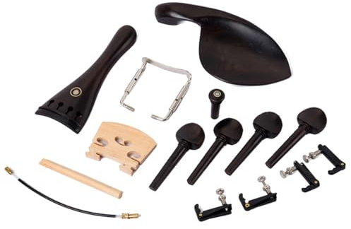 Beaupretty Ensemble 15 Pièces Accessoires Violon en Ébène Noir Pique de Violon en Boyau Kit Complet pour Réparation et Fabrication