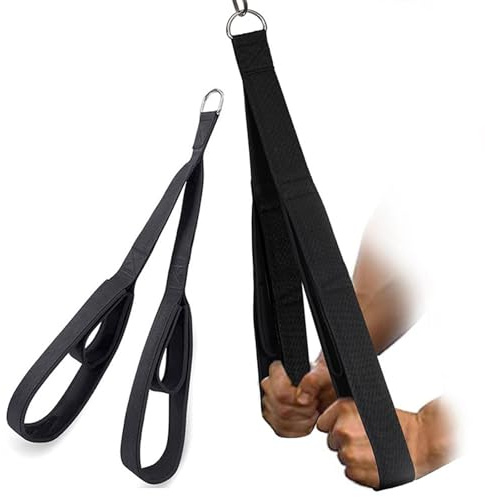 GWEOR Sangle de Tirage Musculation - Corde Musculation - Corde Triceps avec Fixation pour Câble, Extra Longue Sangle d'Extension pour Triceps, pour Équipement de Maison et Salle de Sport