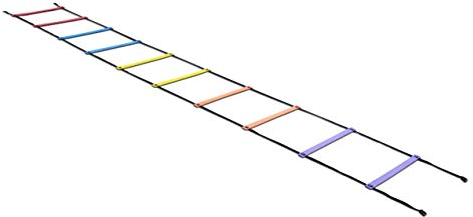 HAEST rutschfeste extrabreite Koordinationsleiter mit fixierten Schwellen - 4 Meter
