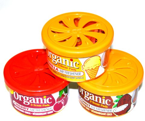 FRUCHT-Trio Duftmix 3 Duftdosen Organic Scents - je 1x Cherry, Vanille, Coconut Autoduft