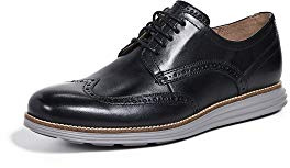Cole Haan Men's Original Grand Shortwing oxfords shoes, Black Leather Ironstone, 10 UK