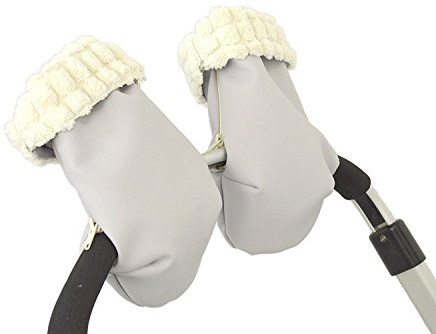 Kinderwagen Handwärmer, Kinderwagen Handschuhe oder Fäustlinge für Kinderwagen. Verfügbar in mehreren Farbene und Modellen. (Grau)