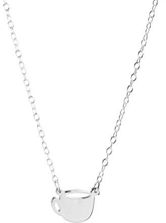 Deidreamers Cup of Coffee Necklace, S, Silver