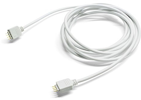 2 Meter Verlängerungskabel für RGBW-Streifen mit 5pol Stecker für LED 5050 SMD; weiß; vorgefertigt