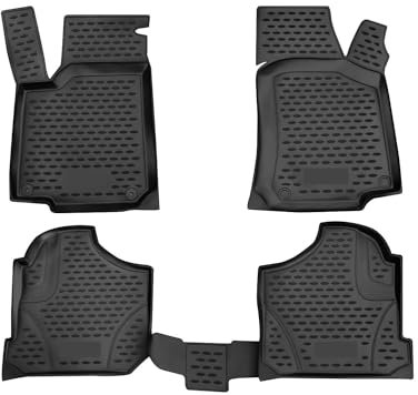 OMAC Gummimatten Fußmatten kompatibel mit VW Golf 1997-2006 TPE Automatten Schwarz 4X