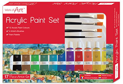 Work of Art Artists Acrylic Set, Multicolour, 17 Count (Pack of 1)