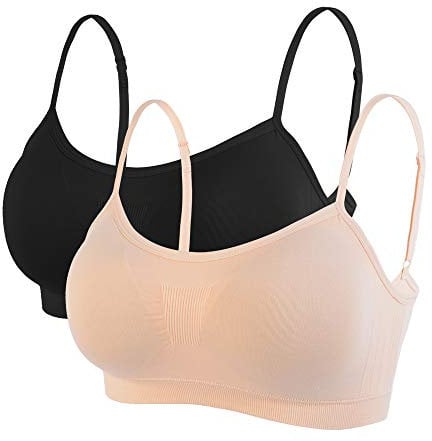 Litthing Women Sports Bra Seamless Comfort Bras Padded Ladies Tops Adjustable Strap Bralettes Vest Style Athletic Wireless Wrap Chest Crop Top for Yoga Fitness Exercise