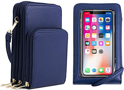Borivilla Crossbody-Handy-Geldbörse für Damen, Touchscreen-Tasche, RFID-blockierend, Geldbörse, Handtasche, Schultergurt