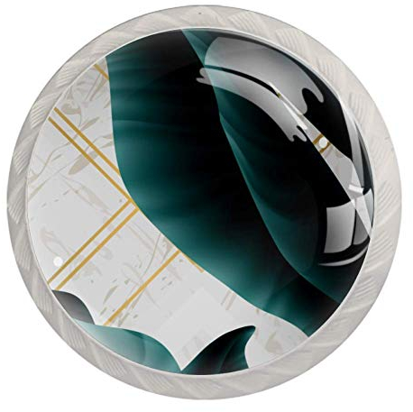 Palmblatt mit weißem Marmor Tür Schublade Ziehgriff Möbeldekoration für Küchenschrank Frisiertisch