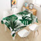 Hiseng Tischdecke Wasserdicht Tischwäsche, Rechteckig Abwaschbar 3D Tropische Pflanzen Drucken Polyester Tischdecken Abwischbar Tischtuch für Küche Party Outdoor Garten (Grün,60x60cm)
