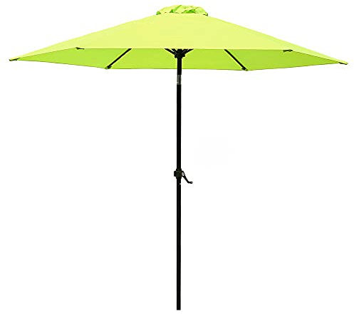 MANG 230cm Sonnenschirm Rot Marktschirm Mit Kurbel Strandschirm Sonnenschutz Kurbelschirm UV-Schutz Bis UPF 50+ Schirm, Schattenspender