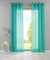 YASMIN 2er Set Ösengardinen HxB 280x140 cm BlauTürkis Transparent »Basel« Gardine Bleiband Store Vorhang, 20332TR2