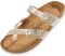 Palado Pantoletten Damen Cres Metallic - elegante Sandalen Made in Spain - bequeme Hausschuhe mit dämpfendem Kork-Fußbett - modische Sommerschuhe Gold UK6 - EU39
