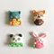 DPXWCCH Diamant Malerei Cover Minder Katze Panda Kaninchen Fuchs 4 Stück Abdeckmagnete, magnetisch Karikatur Tier Abdeckungshalter, 5D Diamantstickerei Kreuzstich Werkzeug Zubehör