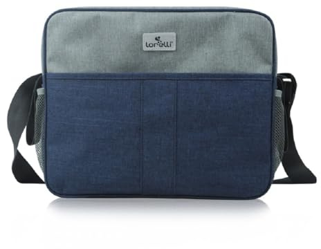 Lorelli Wickeltasche mit Wickelunterlage 3 Innenfächer Außenfächern Schultergurt blau grau