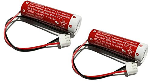 howtopfor F2-40BL 2PCS Ersetzen Akku Batterie kompatibel mit F2-40BL FX2N-48M F1 F2 FX FX1 FX2 FX2C FX2N F2-40BL FX PLC 1800mAh 3.6V