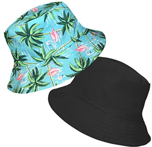 TOSKATOK® UPF 50+ Wendebarer Busch-Eimer-Sonnenhut aus Baumwolle für Damen