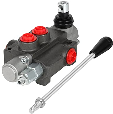 Hydraulisches Durchflussregelventil, G-Anschlüsse, verstellbarer Entlastungshebel, doppeltwirkend, parallel, mittig, Traktorlader, mit Joystick, kleine Traktoren/Tanklader, Holzspalter, 3600 PSI