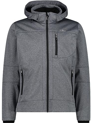 CMP - Herrenjacke mit Kapuze und Reißverschluss, Schwarzes Mel.-Eis, 58