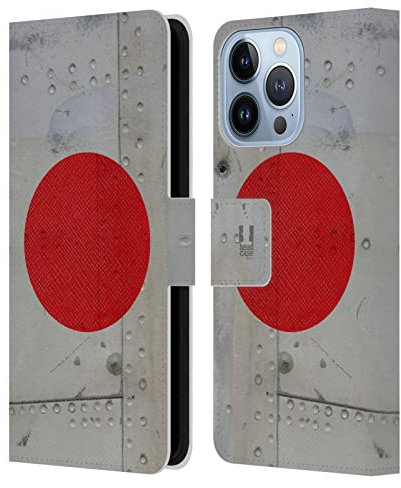 Head Case Designs Giapponese Coccarde Nazionali Custodia Portafoglio in Pelle Compatibile con Apple iPhone 13 PRO
