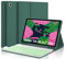 IVEOPPE Étui Clavier pour Samsung Galaxy Tab A8 10,5 Pouces, Coque Mince avec Fente pour Crayon Détachable Bluetooth Français [AZERTY] Clavier, Housse avec Porte-Stylo, Vert foncé