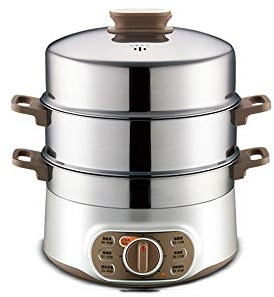 ANSNOW Vaporera Eléctrica de Acero Inoxidable Multifunción de Gran Capacidad para el Hogar, Olla de Vapor de Tres Capas