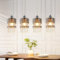 ZMH Pendelleuchte Esstisch Hängelampe Wohnzimmer - Glas Esszimmerlampe E27 Esstischlampe Modern Hängeleuchte Esszimmer Kristall Design Pendellampe 4 Flammig für Küche Schlafzimmer (Ohne Leuchtmittel)