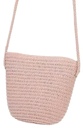 CXAPRDSH Sac Paille Sacs Fourre-Tout À Paille Doux-Rose Clair