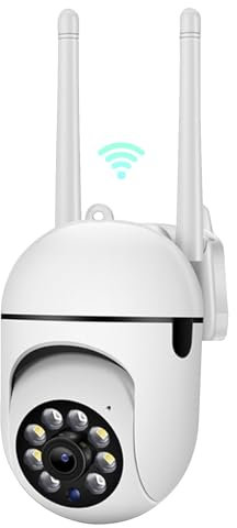 LuLuanping Cámara Vigilancia WiFi Exterior 360°, Cámara IP Vigilancia de Seguridad, AI Detección de Humana, Seguimiento Automático, Sirena, Visión Nocturna Color, Audio Bidireccional