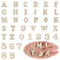 Molain 204 Stück Holzbuchstaben und Holzzahlen, Buchstaben Holz A-Z, Zahlen Holz 0-9 Holzbuchstaben Klein Holzbuchstaben zum Basteln für Dekoration, Frühes Lernen, DIY Bastelprojekte(Buchstabe+Zahl)