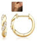 LOLIAS 14K Ohrringe Gold Creolen für Damen 925 Sterling Silber Creolen Gold Hypoallergene U Hängend Offene Goldene Ohrringe Damen mit AAA + CZ Kleine Huggie Creolen Schmuck Gold