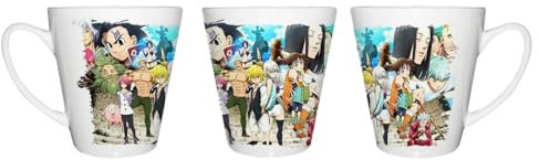 TAZA CÓNICA ANIME LOS 7 PECADOS CAPITALES MANGA SERIE conica personalizada