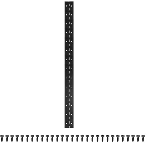 PATIKIL 30x2 Inch Piano Hinge, 1 Pack 201 Stainless Steel Continuous Hinge with Holes for Piano Gate Door Wooden Storage Box Cabinet Boat, Black