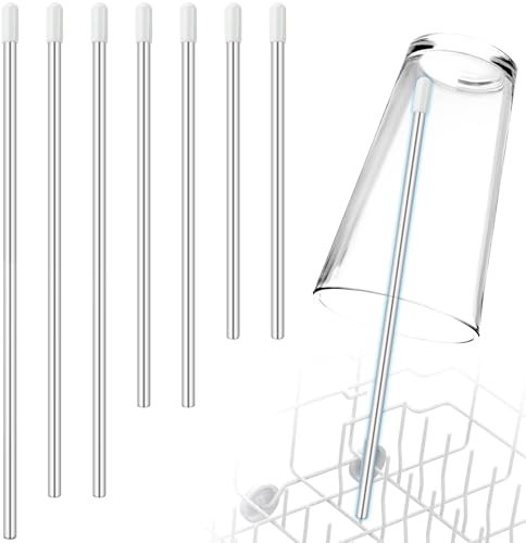 TOPCZY 7 PCS Glass Holder for Dishwasher, Dishwasher Wine Glass Holder, Bottle for Dishwasher Set, Insert Bottles for Wheat, Champagne Glasses, Beer 4 Lengths