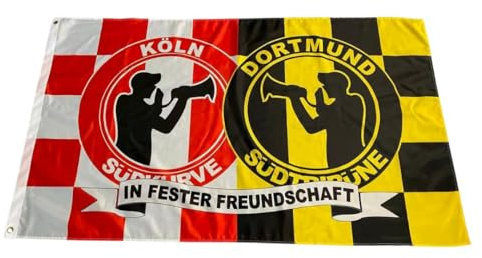 Fahne Köln-Dortmund Freundschaft - In fester Freundschaft, 90x150 cm, Flagge, Banner, 1948, 1909