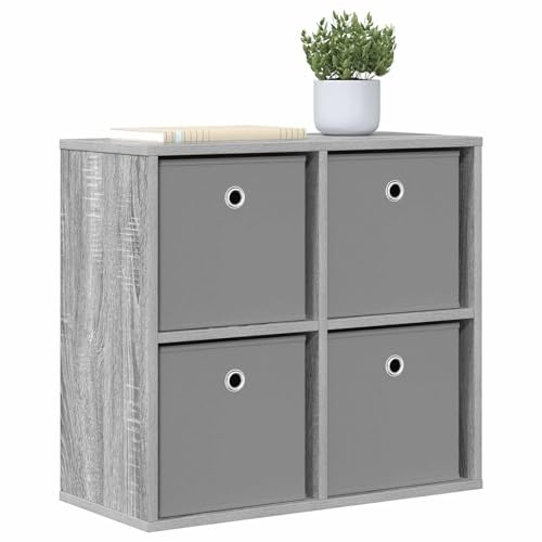 vidaXL Sideboard mit Schubladen Graues Sonoma 59,5 x 27 x 57 cm, Moderne Wohnzimmeraufbewahrung, robuste Möbel, große Regale, schicke Heimregale, funktionale Möbel zum Organisieren