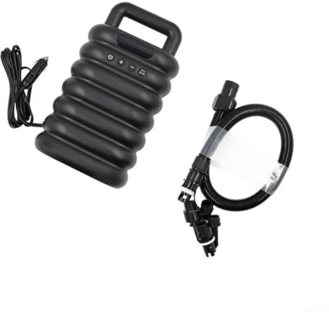 Feeshoppher Electric Paddle Board Pump 20 PSI, High-Pressure Inflatable Boat Air Pump with Auto Shut-Off and Deflate Function, 12V DC Portable Pump for Car, Includes 6 Nozzles