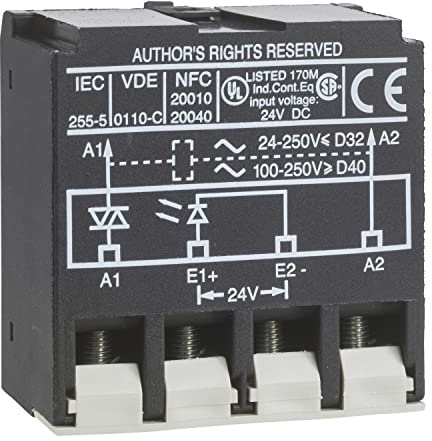 Schneider Electric, TeSys D, LA4DWB - Interface amplifier module - solid state - 24 V DC / 250 V AC