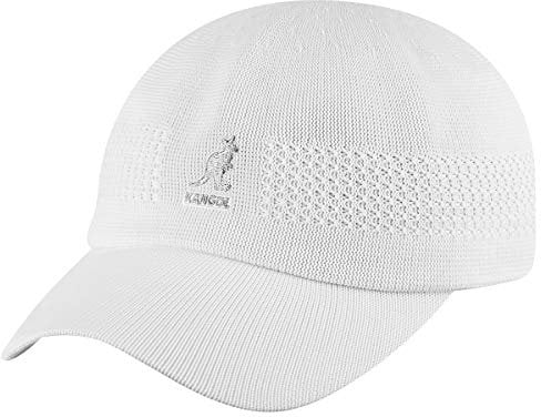 Kangol White Ventair Space Cap Baseballcap Basecap Baseballkappe Sommerkappe Strandkappe Damen/Herren - Curved Brim mit Schirm Sommer Frühling-Sommer - S (54-55 cm) weiß