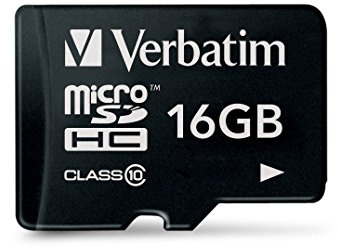 Verbatim Premium Memoiren Flash 16GB microSDHC Class 10 16GB microSDHC Class 10 Flash memory, 10 MB/s; 10 MB/s, Black)