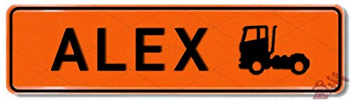 Geprägtes Namensschild zum Selbstgestalten ✓ Witterungsbeständig Individuelles Nummernschild, Aluminium-Schild | Autoschild mit Namen selbst gestalten | Aluschild, Kfz-Kennzeichen-Schilder