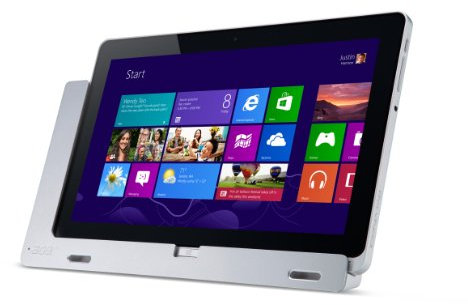 Iconia Acer W700 11.6-inch Tablet with Wireless Keyboard and Cradle - Silver (Intel Core i3 2365 1.4GHz, 4GB RAM, 64GB SSD, WLAN, BT, Webcam, Integrated Graphics, Windows 8)