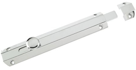ZAB100CCP 202mm Polished Chrome Heavy Duty Surface Bolt