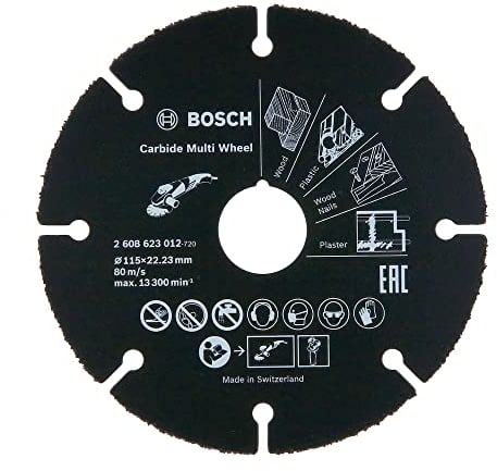 Bosch Professional Mola Da Taglio Carbide Multi Wheel, Multi Material, Accessorio Per Smerigliatrice Angolare, 115 Mm